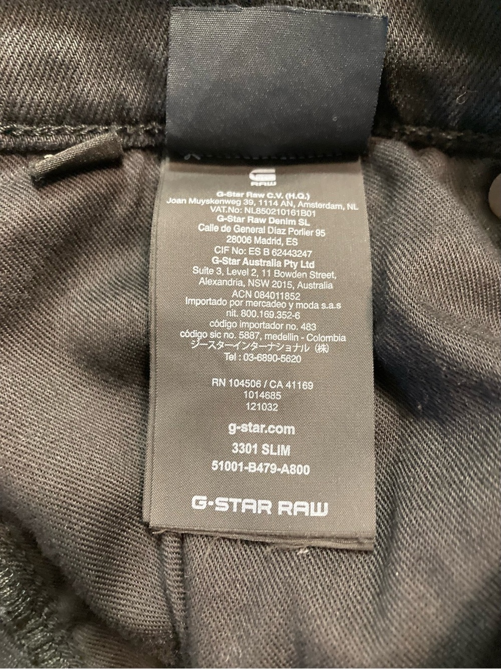 G-Star RAW 3301 Slim Jeans in Antique Gray - Picture 7 of 9